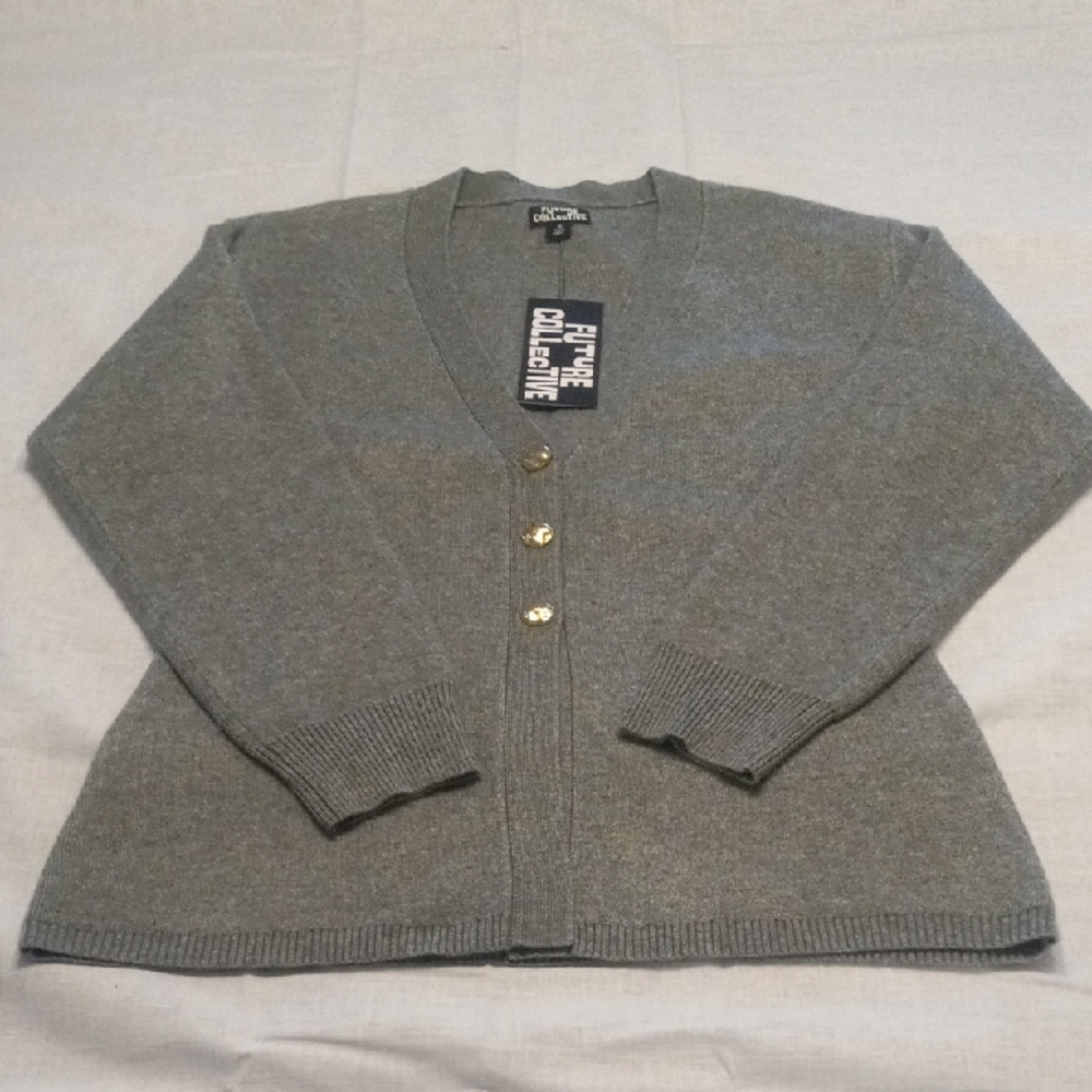 Future Collective Gray Women's Cardigan